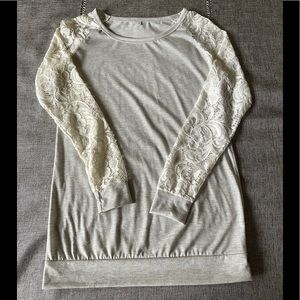 Lace long sleeve top